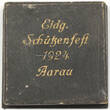 Aarau/Schweiz 1924 Medaille, Jahrhunderfeier des Schweizer Schützenvereins, im Etui VF-EF
