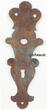Deutsches Reich O.J. Türbeschlag / Geschmiedetes Haustürschild mit Rosette 1-2