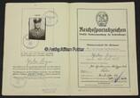 Drittes Reich 1934 / 1943 2 Urkundenhefte von Polizist Neýer/ Deutsches Turn- und Sportabzeichen in Bronze 2-3 und 3