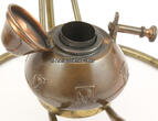 Deutsches Reich um 1910 WMF Jugendstil Teekessel / Rechaud / 3teiliges Kupfer-Messing Set 2-3