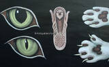 Bundesrepublik Deutschland 1964 Schulwandkarte / Rollbild Karte / Lehrtafel / Biologie / Hauskatze 2