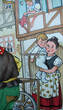 Bundesrepublik Deutschland 1950-1965 Schulwandkarte / Rollbild Karte / Lehrtafel / Märchen / Hans im Glück 1-2