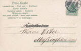 Deutsches Reich 1902 Ansichtskarte / Postkarte / Prägekarte / Blumen / Uhr / Viel Glück! 1-2