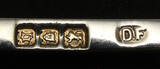 London / England 1915 - 1933 ? 6 Silberlöffel / Espressolöffel / Mokkalöffel mit Zuckerzange im Etui 2