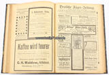 Deutsches Reich 1900 Deutsche Jägerzeitung v. 7. Januar bis 29. März, nur Inserate, gebunden als Buch 2-3