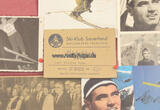 Davos/Iserlohn/Wildschönau/Grainau/Lech-Alberg 1947-1965 Wandvitrine von Ullrich Bien mit Abzeichen, 3 Autographen von Sepp Weiler, ... 2
