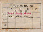 Steglitz(1000)Berlin 1923 Mitgliedskarte/Haus-und Grundbesitzer-Verein zu Steglitz von 1887.E.V. 2-3