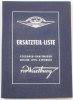 DDR/Eisenach Ersatzteil-Liste/Personen-Kraftwagen 0,9 Liter, 37 PS, 3 Zylinder/Typ Wartburg -