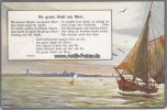 Husum 1913 Künstlerkarte/Ansichtskarte/Postkarte/Die graue Stadt am Meer. 3