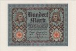 Deutsches Reich 100 Mark Reichsbanknote,Rosenberg 67.b,KN 8stellig,Unterdruckbuchstabe V, Serie H -