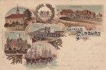Harburg/Hamburg 1900 Ansichtskarte/Postkarte/Litho/Gruss aus Harburg/Hafen/Rathaus/Elbbrücke/... 3