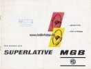 England um 1963 Auto-Prospekt/Broschüre/MGB/Der Wagen der Superlative 2