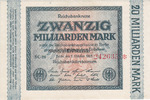 Deutsches Reich 20 Milliarden Mark Reichsabanknote, Inflation 1919-1924/Rosenberg Nr.115.e -