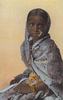 Indien O.J. Ansichtskarte / Postkarte / Indisches Mädchen 1-2