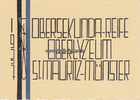  1937 Münster Ansichtskarte / Postkarte / Abiturkarte / Obersekunda-Reife Oberlyzeum St. ... 1-2