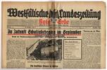 Drittes Reich/Westfalen Westfälische Landeszeitung Rote Erde / Amtliches Blatt der NSDAP -