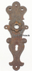 Deutsches Reich O.J. Türbeschlag / Geschmiedetes Haustürschild mit Rosette 1-2