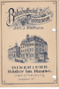 Pirmasens Speisekarte / Menükarte / Litho / Bahnhofhotel Pirmasens / Inh. J. Matheis. -