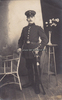 Deutsches Reich Fotokarte / Soldat mit Säbel -