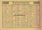 Drittes Reich Missionskalender der Missionare v. Heiligen Geist / 1936 -