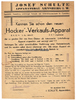 Arnsberg um 1935 Werbeblatt / Josef Schulte Apparatebau / Hocker-Verkaufs-Apparat 3