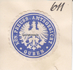 Guben Siegelmarke / Verschlussmarke / Kön. Preuss. Amtsgericht Guben -