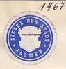 Jarmen Siegelmarke / Verschlussmarke / Siegel der Stadt Jarmen -