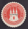 Altona/Hamburg O.J. Siegelmarke / Verschlussmarke / Altonaer Stadt Siegel / Armenverwaltung 2-3