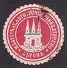 Hamburg-Altona O.J. Siegelmarke / Verschlussmarke / Magistrat Abth. Fürsorgeerziehung Altona 3