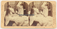 New York 1897 Stereoskopie / Foto / Strohmeyer & Wyman / Underwood & Underwood / Kissengefecht 2-3
