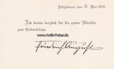 Sibyllenort / Szczodre / Sybilin / Schlesien / Sac Danksagungskarte / Friedrich August III. / mit Faksimile Unterschrift -