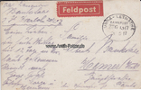Deutsches Reich Fotokarte mit Feldpost Aufkleber und Bahnpoststempel: Unna-Letmathe Zug 1317 ... -