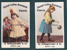 Bonn am Rhein um 1900 2 Kaufmannsbilder / Dampf-Caffee-Brennerei Victoria. / Ed.Schlingschroeder & Co. 3