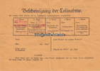 Drittes Reich / Werdohl Reichsluftschutzbund e.V.Ortsgruppe / Bescheinigung der Teilnahme -