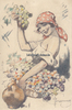 1929 Berlin - Schöneberg / Friedenau Eigenhändige, gestaltete Postkarte des Kunstmalers Otto Lagemann 2-3