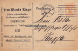Dortmund Ansichtskarte / Postkarte / Frau Martha Sänger (Gewerbsmässige ... -