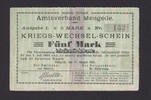 Mengede / Westfalen 5 Mk Landkreis Dortmund. / Amtsverband / Kriegs - Wechsel - Schein -