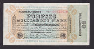 50 Milliarden Mark 10.10.1923 Deutsches Reich Reichsbanknote 3