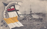 Deutsches Reich Ansichtskarte / Postkarte / S.M.S. Hannover -