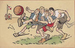 Deutsches Reich 1906 Ansichtskarte / Postkarte / handkoloriert / Fußball spielende Kinder 2
