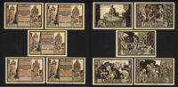 Gransee / Brandenburg 25 Pf, 50 Pf, 75 Pf, 1,25 Mk, 1,75 Mk Kleinschecks auf Stadtsparkasse -