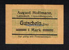 Lamsdorf / Oberschlesien / Lambinowice / Polen 1 Mark August Hoffmann Truppenübungsplatz / Specerei-Handlung -