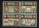 Paderborn / Westfalen 50 Pf, 75 Pf, 1 Mk, 2 Mk 10.11.1921 Stadt / Historische Begebenheiten 2