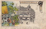 Berlin Ansichtskarte / Postkarte / Litho Gruss aus Berlin - Café Bauer -