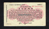 Bremen 1 Cent Die Staatshauptkasse: 1 Cent = 4,2 Pfennig Gold -