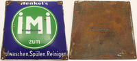 Deutsches Reich 30er Jahre Emailleschild / Henkels iMi zum Aufwaschen, Spülen, Reinigen 3