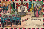 Deutsches Reich Ansichtskarte / Postkarte / Gruss von der Musterung / Abschied / Aushebung! /... -