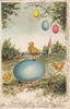 Deutsches Reich um 1904 Ansichtskarte / Postkarte / Prägekarte / Fröhliche Ostern! / Eier / Küken / ... 2-3