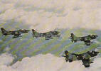 Bundesrepublik Deutschland Ansichtskarte / Postkarte / Die Bundeswehr / Fiat G 91 in Formation -