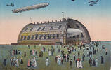 Posen Ansichtskarte / Postkarte / Zeppelin / Posen. Luftschiffhalle. -